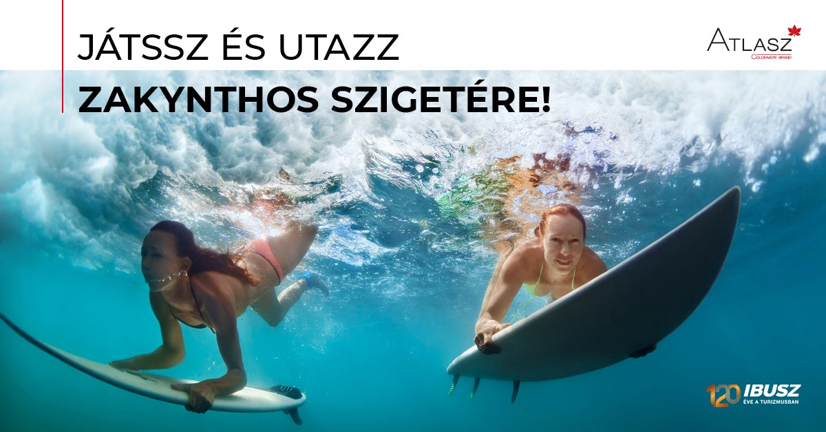 Az IBUSZ által kínált utazásokon utasaink ATLASZ utasbiztosítás megkötésével részt vehetnek egy nyereményjátékban, mellyel Zakynthosi nyaralást nyerhetnek.