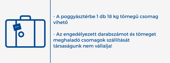 A nagy hagyományokkal rendelkező IBUSZ által szervezett autóbuszos kirándulások esetén a poggyásztérbe utasonként egy darab 18 kilogrammos poggyász adható le.